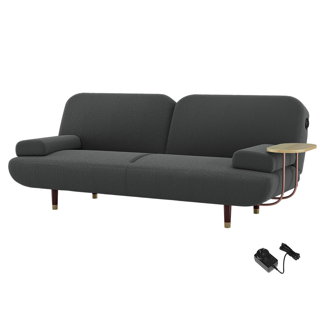 LEVEDE CONVERTIBLE SOFABED WITH USB CHARGE AND SIDE TABLE-2006732844742873088