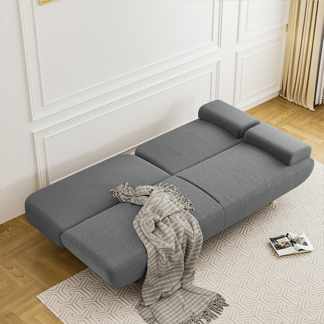 LEVEDE  CONVERTIBLE SOFABED WITH USB CHARGE AND SIDE TABLE-2006732844742873094