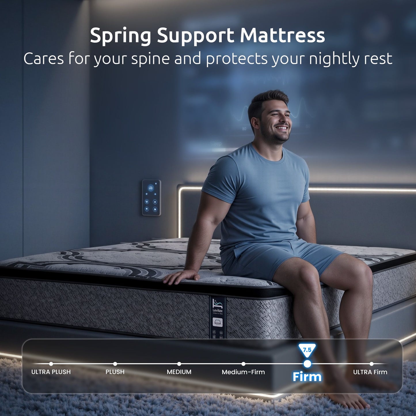 Queen Mattress 34 cm 5-Zone Pocket Spring with Latex & Memory Foam or Extra Lumbar & Shoulder Support