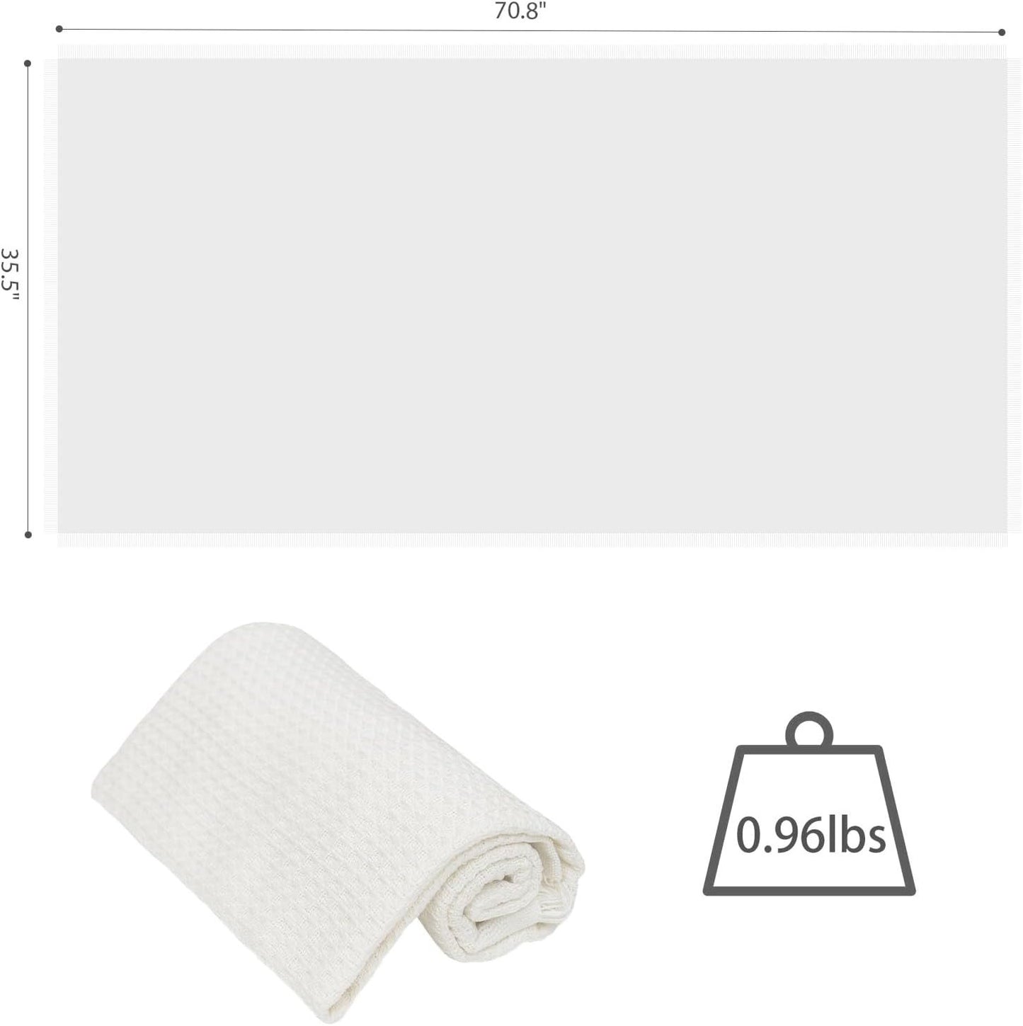 Outdoor Multifunctional Picnic mat, Picnic Blanket, Suitable for Camping, Picnic, Party, Hiking and Outdoor Activities（White | 35.5” × 70.8”）