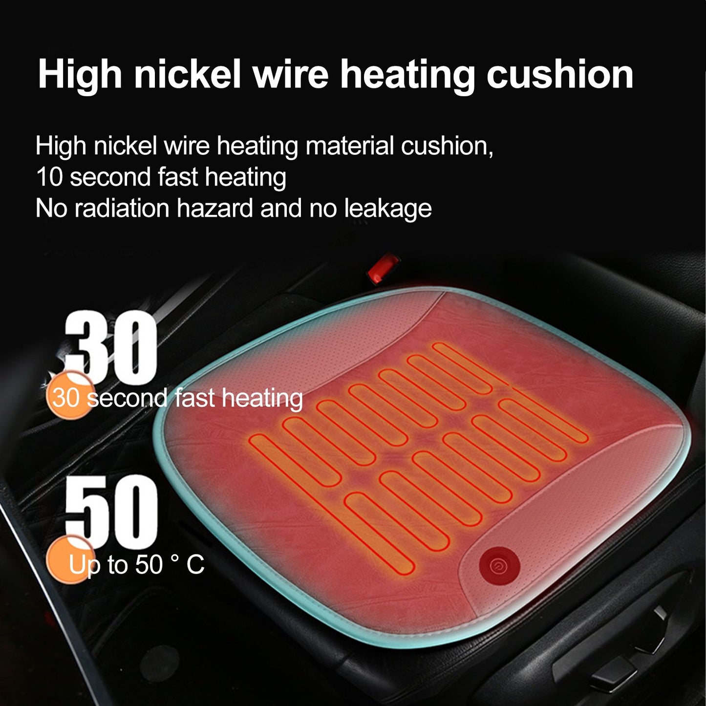 Heated Cushion 45 x 46cm High Nickel Wire Fiber Heating Stadium