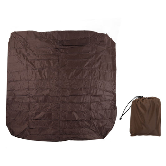 Outdoor Bathtub Dust Cover 190 Silver Coated Polyester Taffeta Waterproof Hot Spring Cover Quadrate Spa Bath Rainproof Cover 210x210x30cm Brown