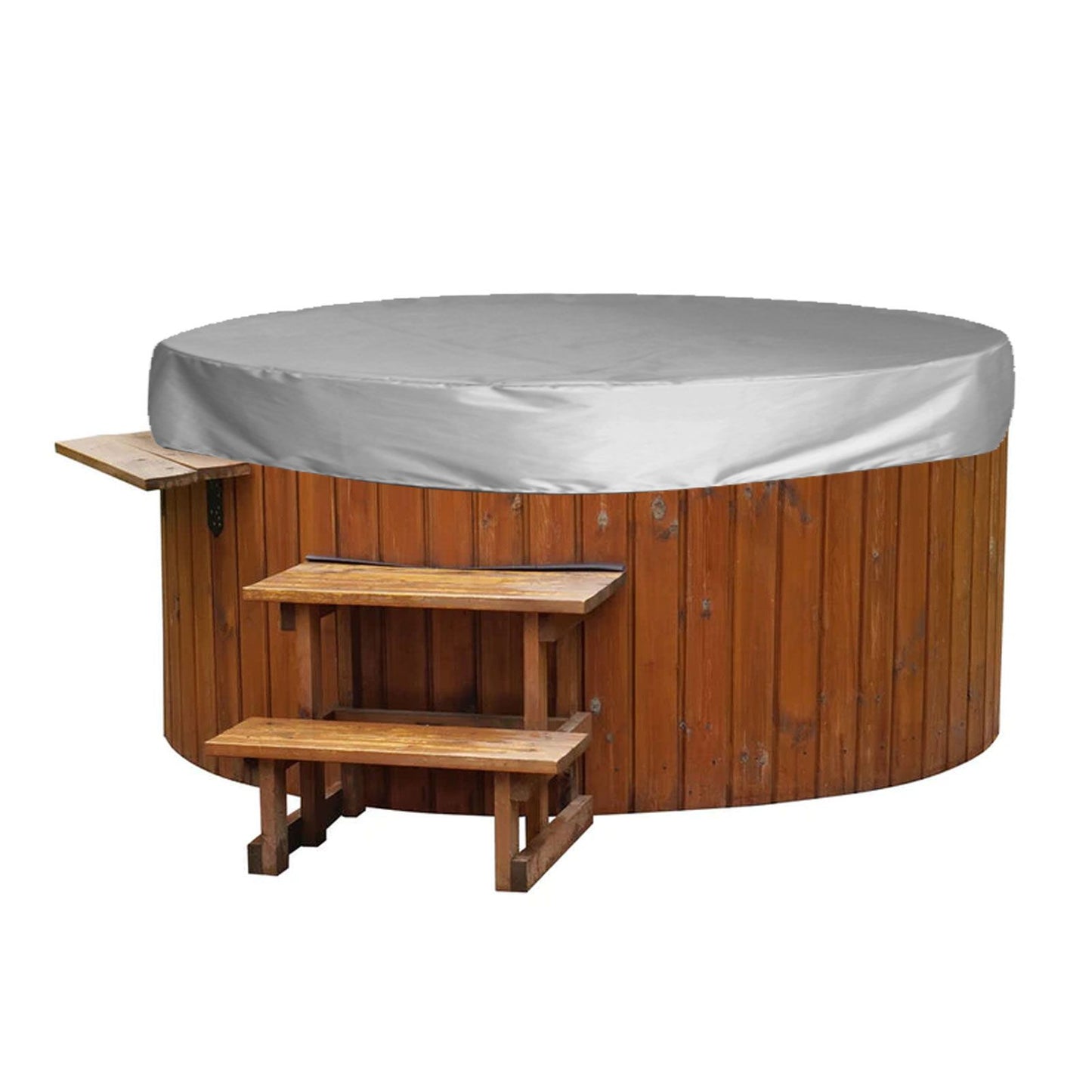 Outdoor Furniture Dust Covers Round Bathtub Cover 190 Silver Polyester Taffeta Hot Tub Waterproof Cover 210x30cm Grey