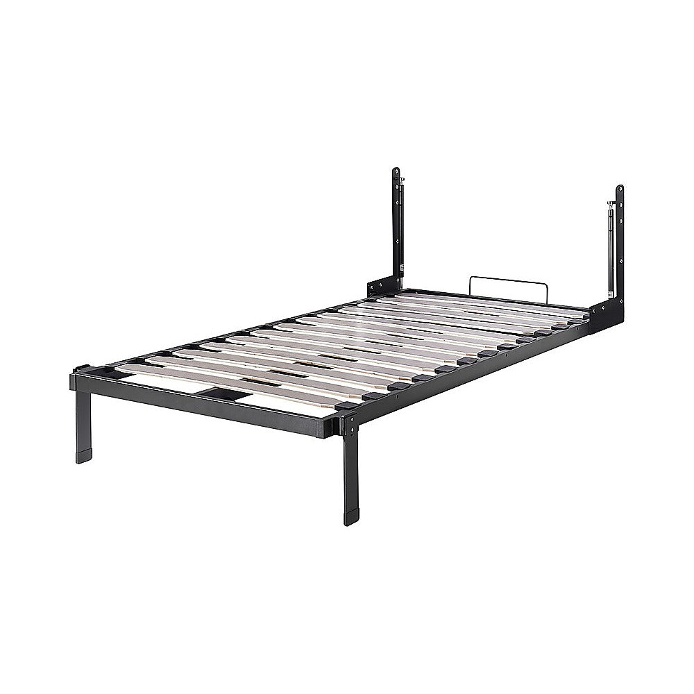 Single DIY Wall Bed Hardware Kit with Silver handle – Frame & Mechanism for Custom Build