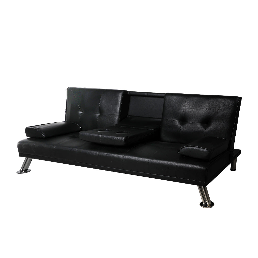 Levede Sofa Bed Adjustable Recliner Black-2006733286516330496