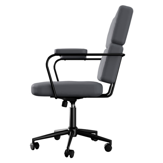 LEVEDE Ergonomic Office Chair Computer PU Grey-2029387206975688705