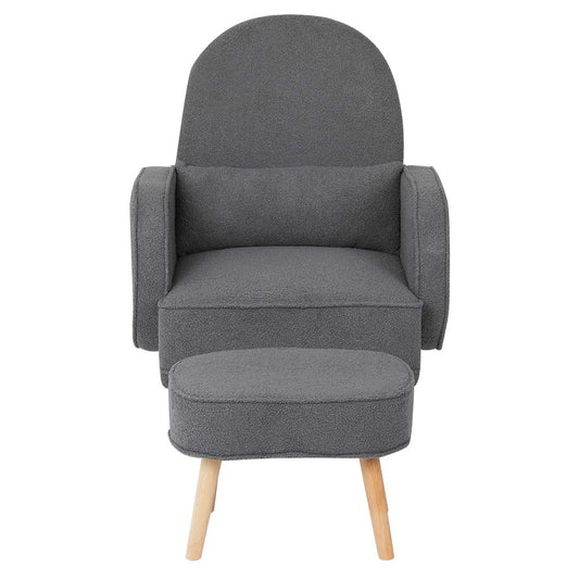 Levede Fleece Rocking Chair with footstool-2006732864741314561