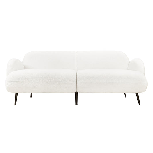 Levede Cloud Sofa 3 Seater Sherpa Fleece White-2006732843321004033