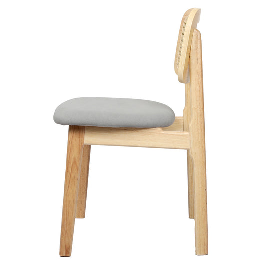 Levede Dining Chair Wood Rattan Armless Natural x4-2006732736697602049