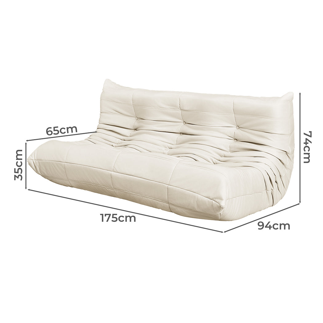 Levede 3 Seaters Floor Sofa Caterpillar Lounge-2018816941749309442