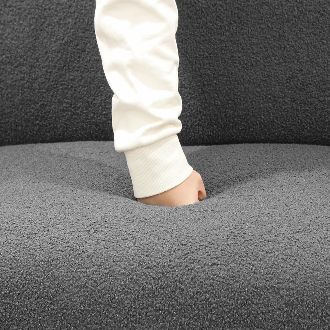 Levede Cloud Sofa 3 Seater Sherpa Fleece Beige-2006732843522330629